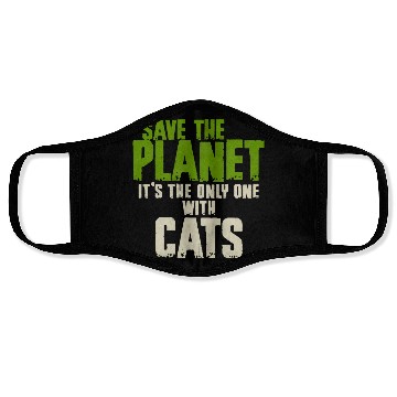 Discover Save The Planet Cats Lover Face Masks