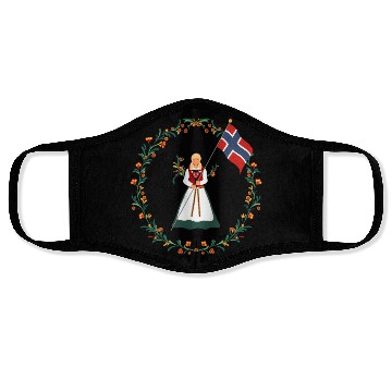 Discover Norway Pride Norwegian Bunad Flag Pride Face Masks