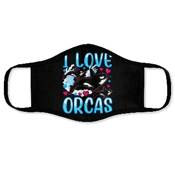 Discover I Love Orcas Whale Protect Orca Sea Face Masks