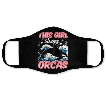 Discover This Girl Loves Orcas Sea Orca Whale Protect Face Masks
