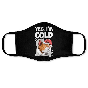 Discover Yes I m Cold Lazy Cat Face Cozy Chilly Days Face Masks