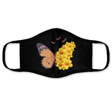 Discover Butterfly with a Hibiscus Wing Face Masks