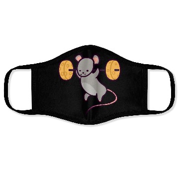 Discover Cute Gym Rat Cheese Squat Face Masks