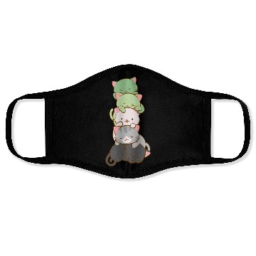 Discover Aromantic Pride Kawaii Cats Lgbtq Anime Face Masks