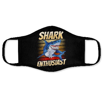 Discover Shark Enthusiast Lover Animal Sharks Teeth Face Masks