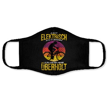 Discover Yes It Is Electric E Biker Retro Cyclist Gift Face Masks