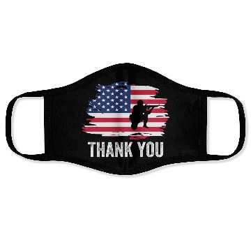Discover Thank You Us Flag Memorial Day Face Masks