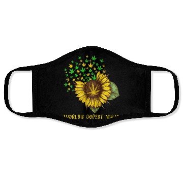Discover World s Dopest Mom Weed Sunflower Face Masks