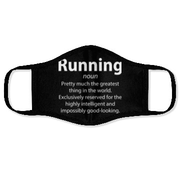 Discover Running Funny Definition Runner Face Masks