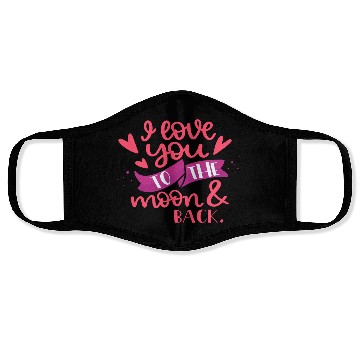 Discover I Love You To The Moon Back Face Masks