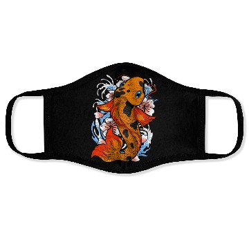Discover Koi fish farm gift colorful koi carp Face Masks