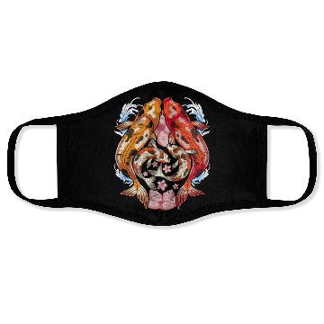 Discover Japan cherry blossom gift sakura koi carp Face Masks