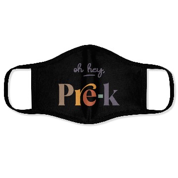 Discover Oh Hey Pre-K Teacher Student Preschool First Day Face Masks