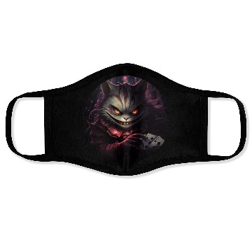 Discover Cheshire Cat Playing Cards Face Masks