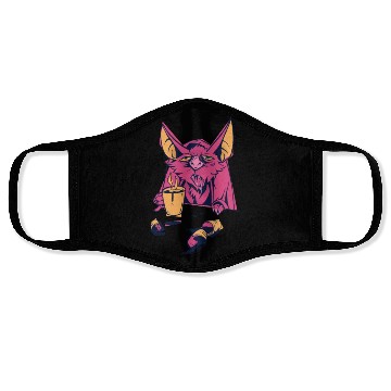 Discover coffee bat Face Masks