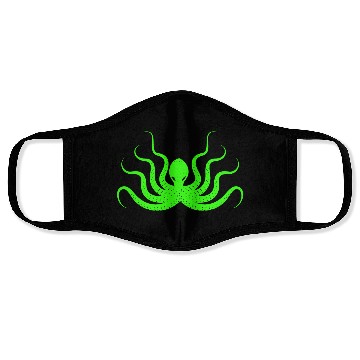 Discover Menace Octopus Neon Green Face Masks