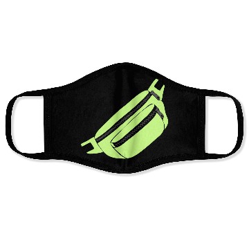 Discover Lime Green Fanny Pack Illustration Face Masks