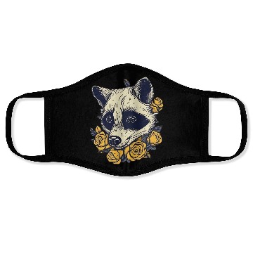 Discover Yellow Flower Raccoon Face Masks