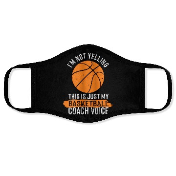 Discover Basketball Coach Basketball Coaching Voice Face Masks
