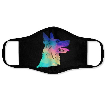 Discover Psychedelic German Shepherd Face Masks