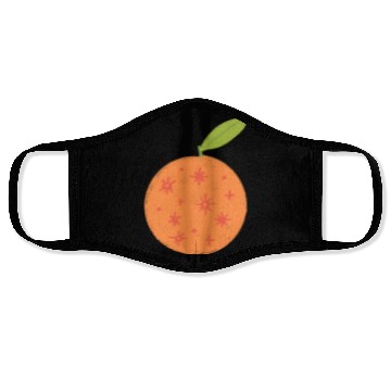 Discover orange! with stars! Face Masks