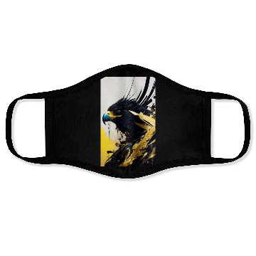 Discover Golden black eagle Face Masks