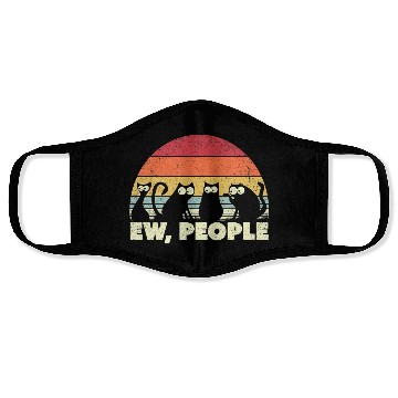 Discover Funny Cat Face Masks Retro Style Ew People Face Masks