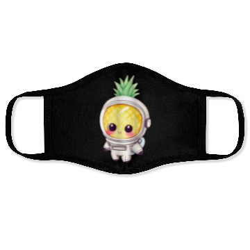 Discover Kawaii astronauts pineapple Face Masks