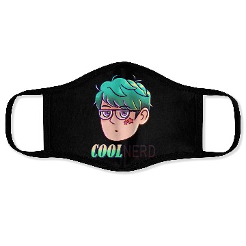 Discover Cool Nerd - Colour Mint design Face Masks