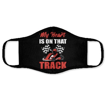 Discover My Heart Is On That Track Driver Face Masks