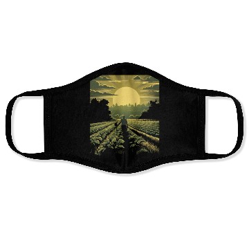 Discover Farming Farmer Farm Agriculture Face Masks