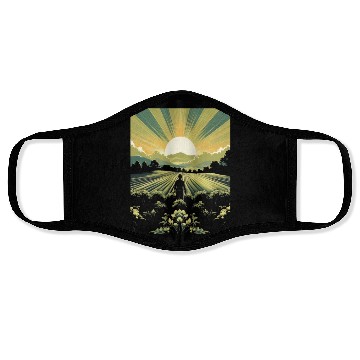 Discover Farming Farmer Farm Agriculture Face Masks