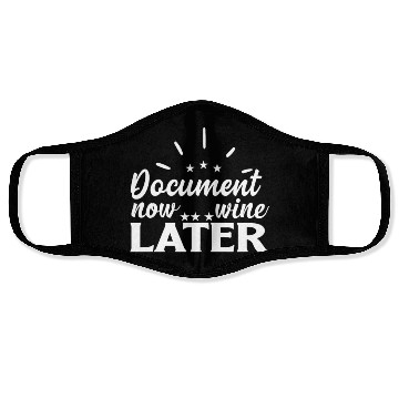 Discover Document Now Wine Later Medical Coder Face Masks
