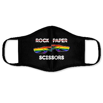 Discover Rock Paper Scissors Funny Lesbian Pride LGBT Cute Face Masks
