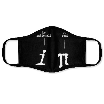 Discover Funny Math circle number pi quote cool Face Masks