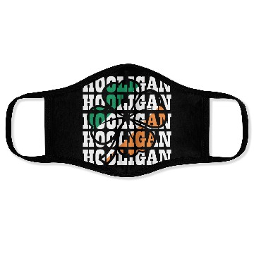 Discover Hooligan Irish Flag Clover Leaf Face Masks