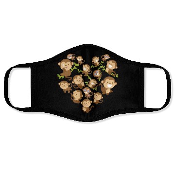 Discover chimpanzee monkey Face Masks