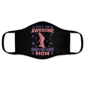 Discover Snowboarding Mom Face Masks