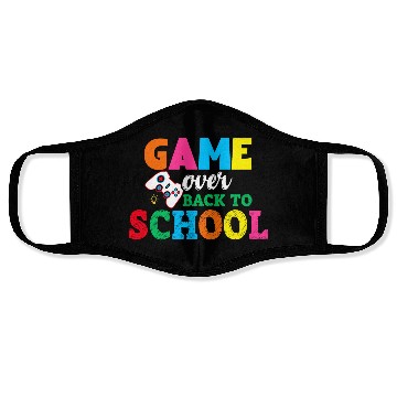 Discover Game Over Back To School Face Masks