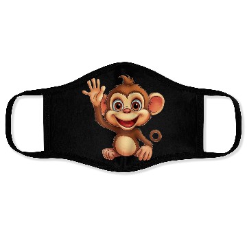 Discover Cute Monkey for Kids for a Kid Face Masks