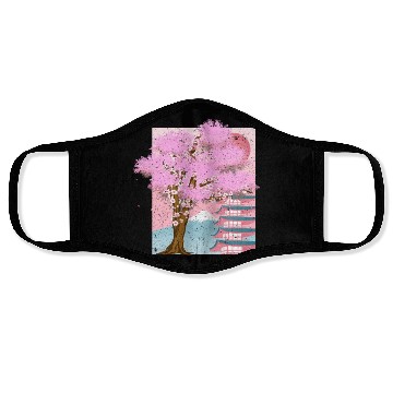 Discover Japan aesthetics sakura tree gift cherry blossom Face Masks