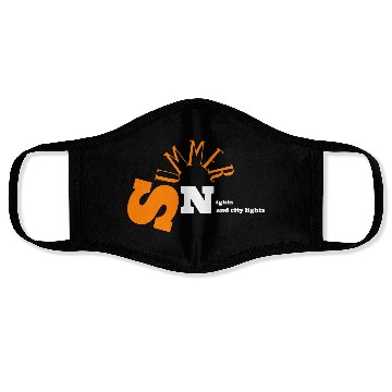 Discover Summer nights and city lights Face Masks