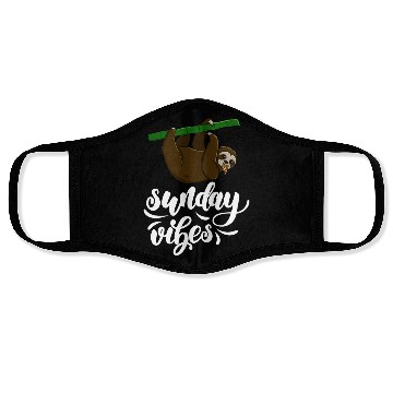 Discover Sunday Vibes Sloth Face Masks