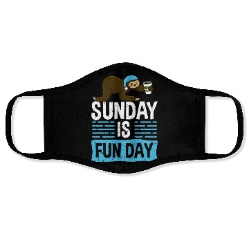 Discover Sunday Is Fun Day Sloth Face Masks