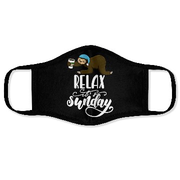 Discover Relax It's Sunday Sloth Face Masks