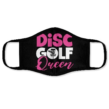 Discover Disc golf queen red gift Face Masks