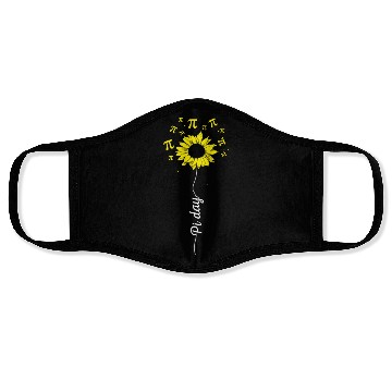 Discover Happy Pi Day Mathematics Math Teacher Sunflower Face Masks