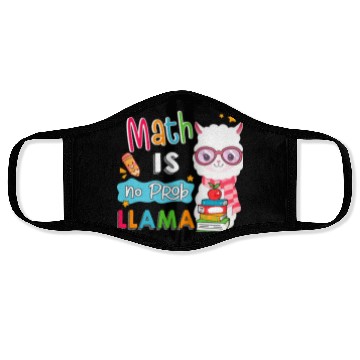 Discover Math Is No Prob Llama Math Teacher Llama Lover S Face Masks