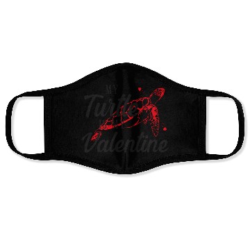 Discover Sea Turtle Tortoise Valentines Day Face Masks