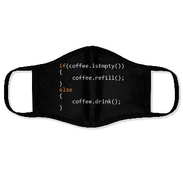 Discover Programmer Coffee For Coders Face Masks